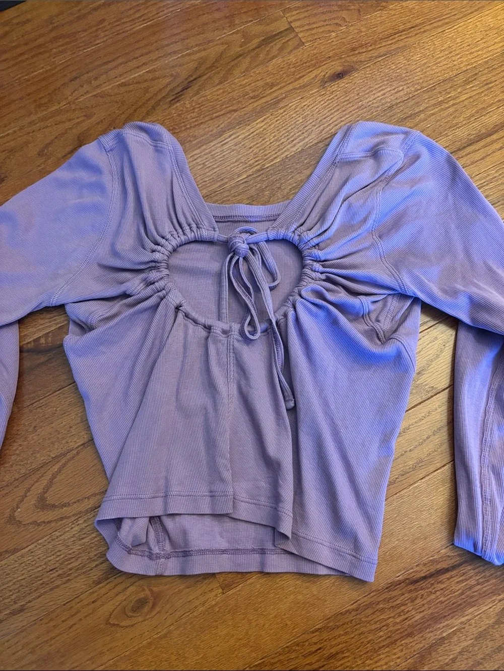 Lululemon Open Back Ribbed Long Sleeve Shirt - Wisteria Purple - Size small (?)